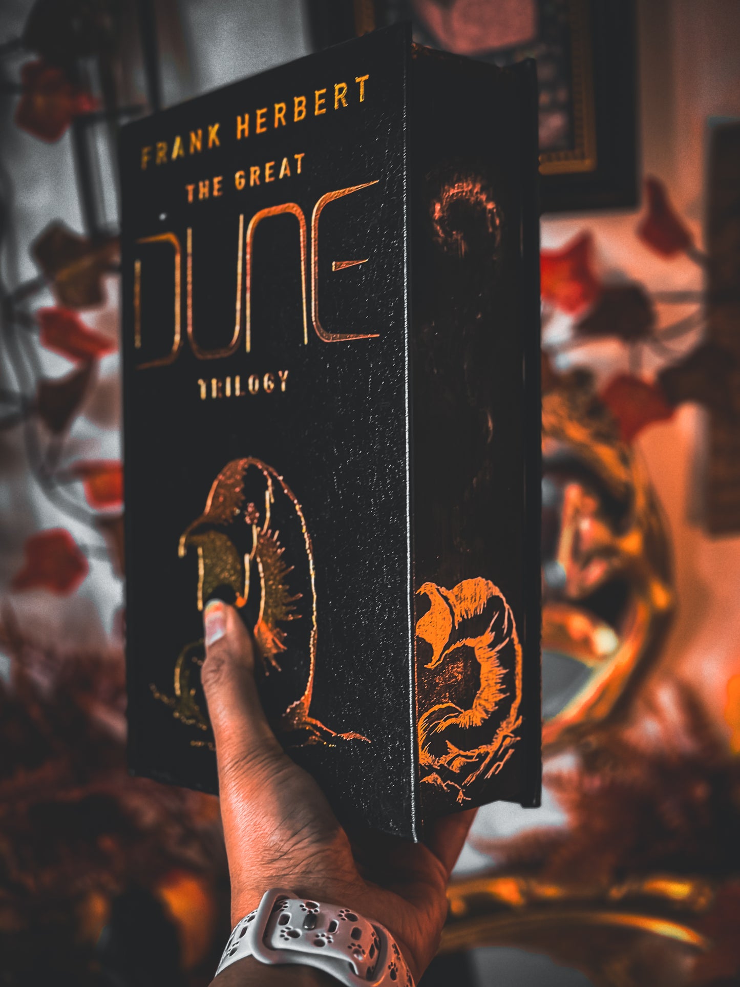 DUNE TRILOGIES hand-painted book edges - The Great Dune Trilogy Special Edition Books