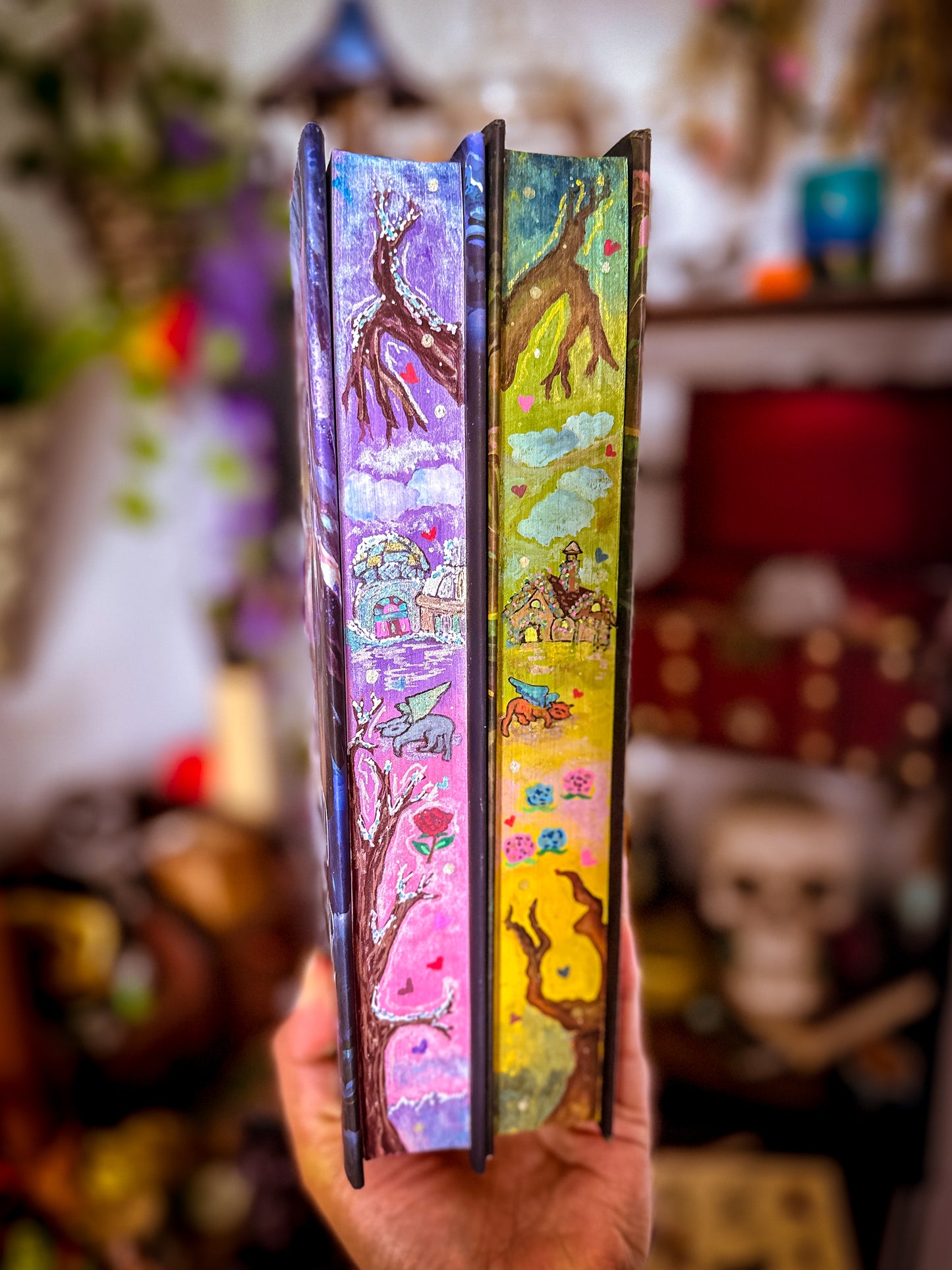 The Enchanted Greenhouse hand-painted book edges - books by Sarah Beth Durst - SPECIAL EDITION BOOK
