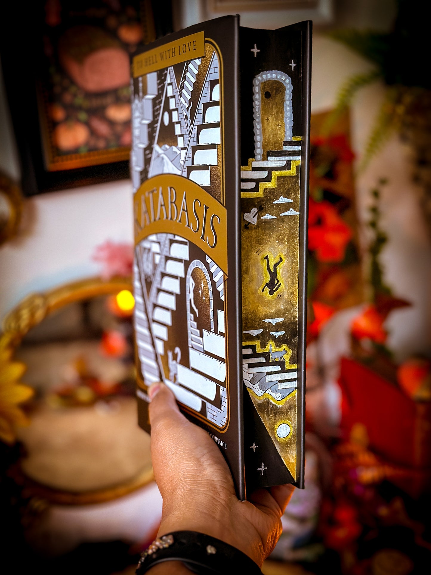 Katabasis exclusive HAND-PAINTED BOOK Edges - R.F Kuang Book - Special Edition Book