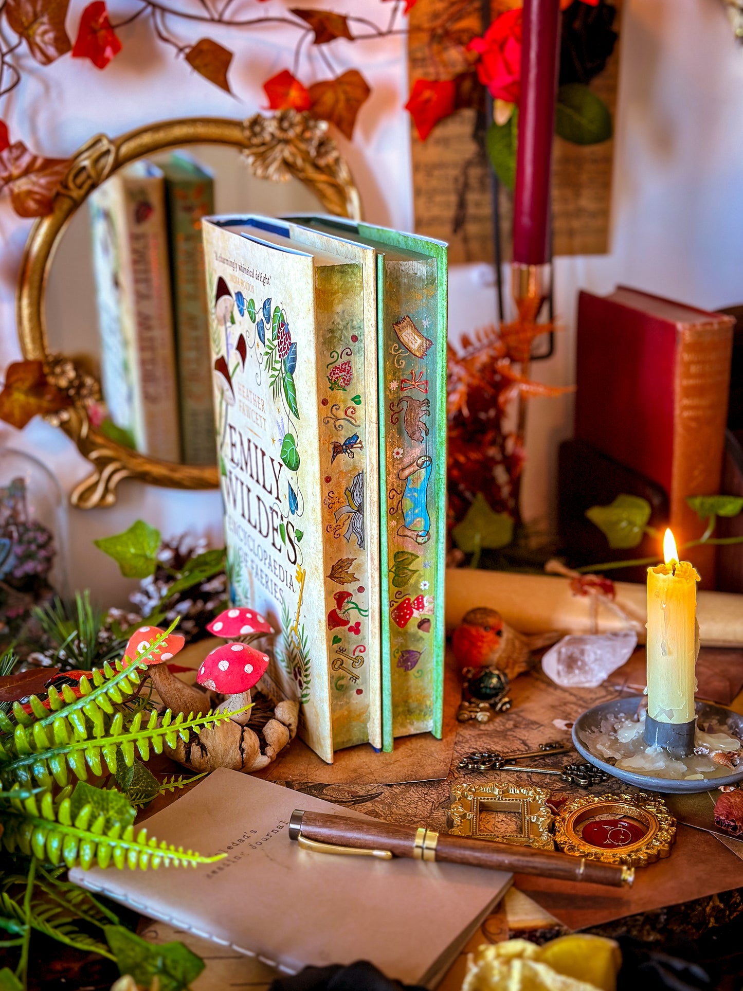 Emily Wilde's Encyclopaedia of Faeries & Emily Wilde's Map of the Otherlands HANDPAINTED BOOK EDGE